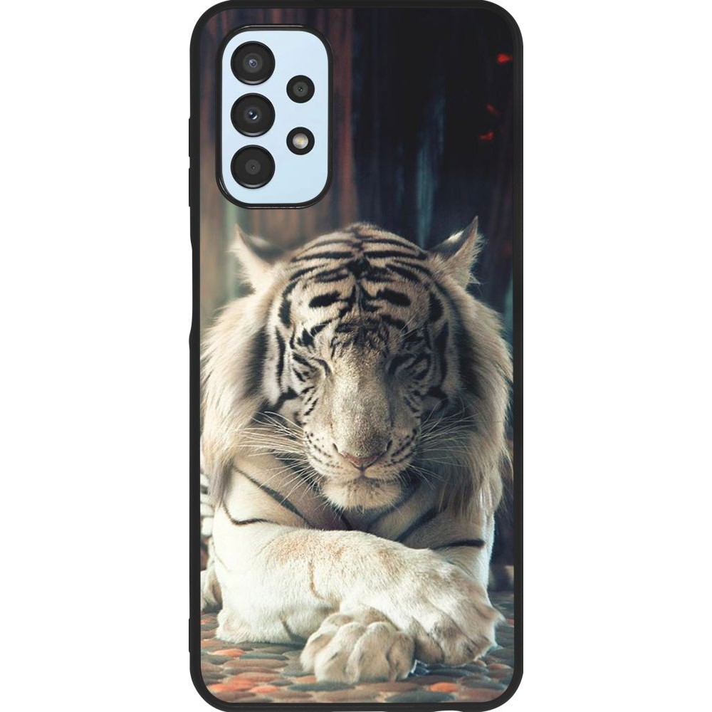 Coque Samsung Galaxy A13 5G - Silicone rigide noir Zen Tiger
