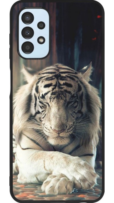 Hülle Samsung Galaxy A13 5G - Silikon schwarz Zen Tiger