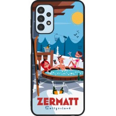 Coque Samsung Galaxy A13 5G - Silicone rigide noir Zermatt Mountain Jacuzzi