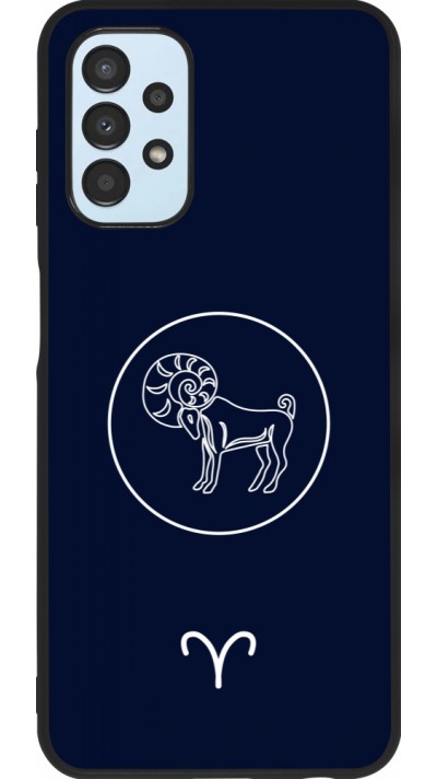 Coque Samsung Galaxy A13 5G - Silicone rigide noir Astrologie Bélier