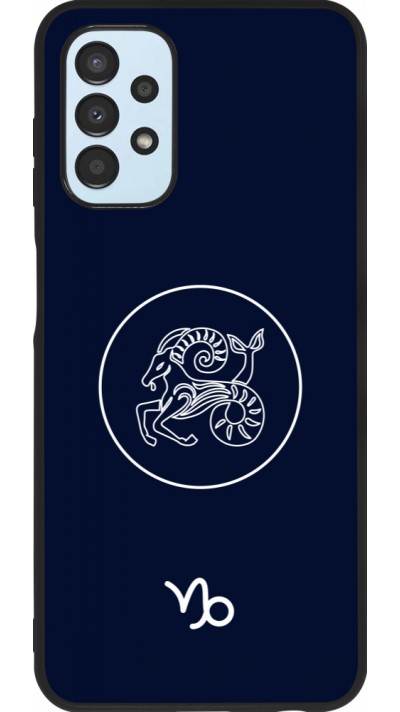 Coque Samsung Galaxy A13 5G - Silicone rigide noir Astrologie Capricorne