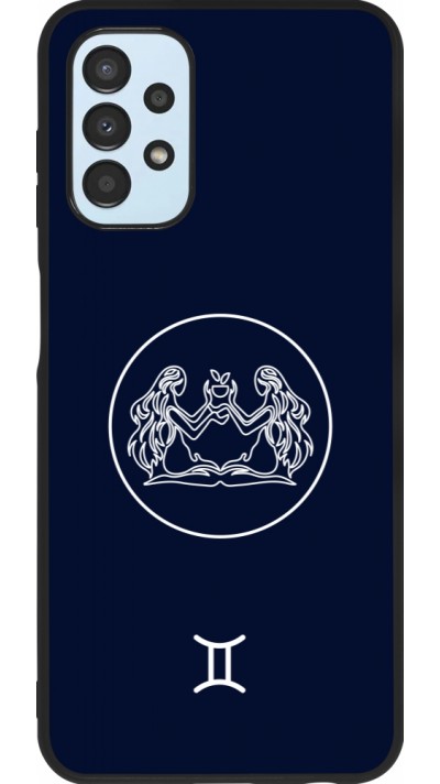 Coque Samsung Galaxy A13 5G - Silicone rigide noir Astrologie Gémeaux