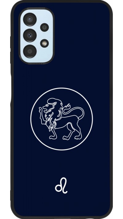Coque Samsung Galaxy A13 5G - Silicone rigide noir Astrologie Lion
