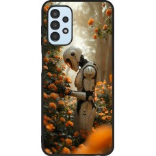 Coque Samsung Galaxy A13 5G - Silicone rigide noir Astronaut flowers 2025