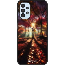 Samsung Galaxy A13 5G Case Hülle - Silikon schwarz Herbstlicher goldener Glanz