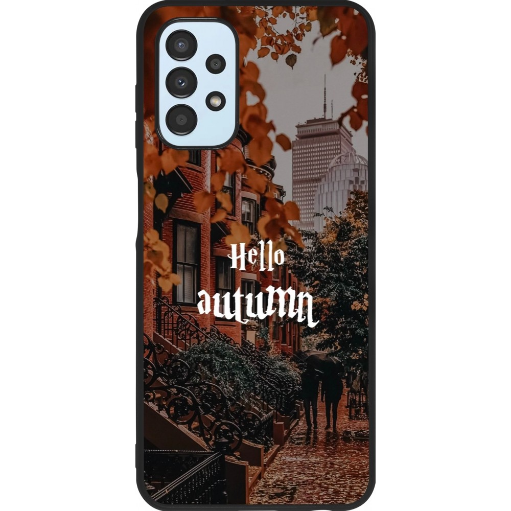Coque Samsung Galaxy A13 5G - Silicone rigide noir Autumn 25 Hello autumn