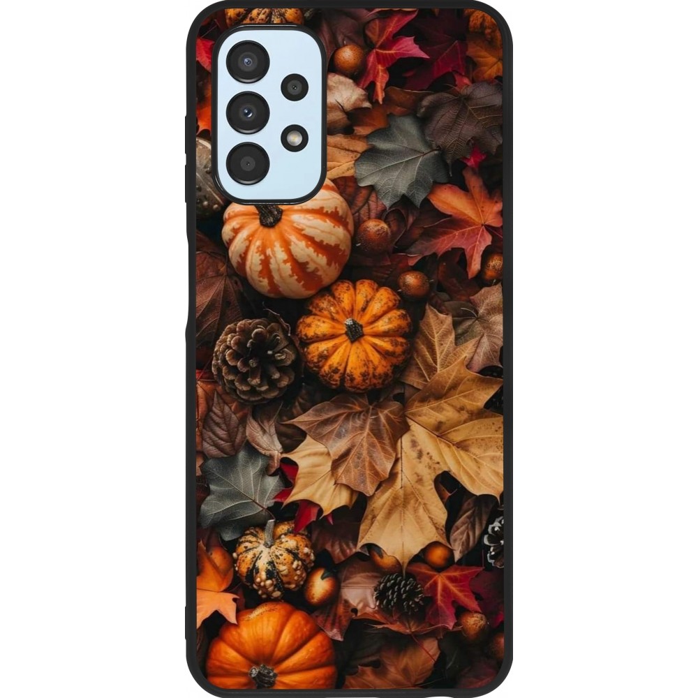 Coque Samsung Galaxy A13 5G - Silicone rigide noir Autumn 25 Pumpkin