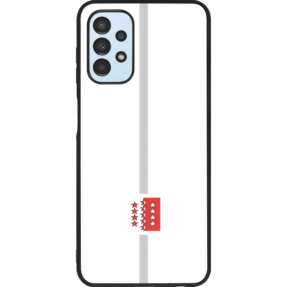 Samsung Galaxy A13 5G Case Hülle - Silikon schwarz Kanton VS weiss