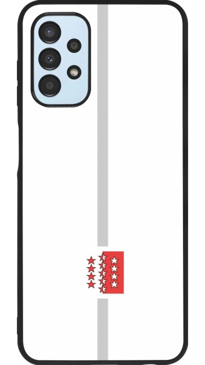Samsung Galaxy A13 5G Case Hülle - Silikon schwarz Kanton VS weiss