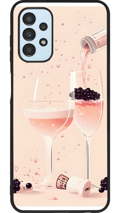 Samsung Galaxy A13 5G Case Hülle - Silikon schwarz Champagne Pouring Pink