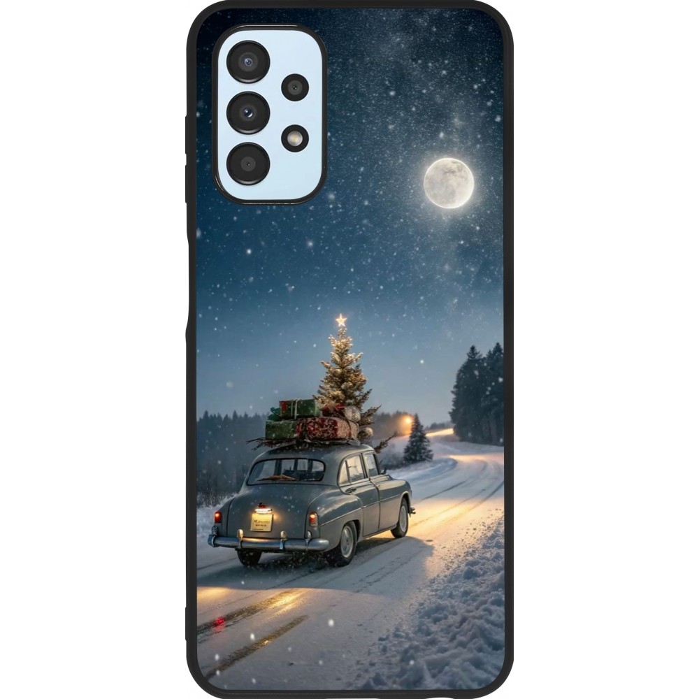 Coque Samsung Galaxy A13 5G - Silicone rigide noir Christmas 25 Car with Tree Xmas