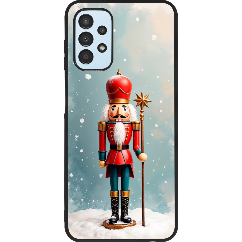 Coque Samsung Galaxy A13 5G - Silicone rigide noir Christmas 25 Nutcracker Snow