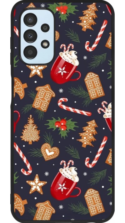 Coque Samsung Galaxy A13 5G - Silicone rigide noir Christmas 25 Pattern Gingerbread House