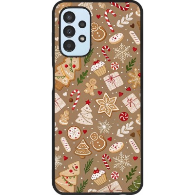 Samsung Galaxy A13 5G Case Hülle - Silikon schwarz Christmas 25 Pattern Ginger Cookie