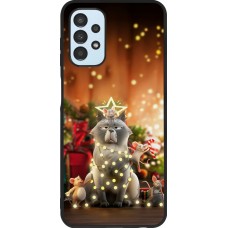 Samsung Galaxy A13 5G Case Hülle - Silikon schwarz Christmas 25 Xmas Cat