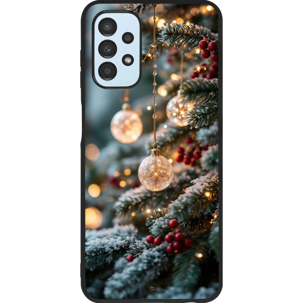 Coque Samsung Galaxy A13 5G - Silicone rigide noir Christmas 25 Xmas Decorated Tree