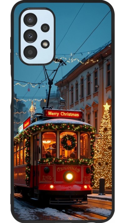 Coque Samsung Galaxy A13 5G - Silicone rigide noir Christmas 25 Xmas Train