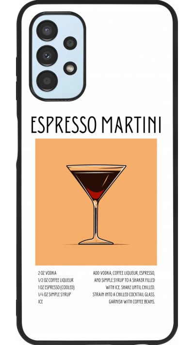 Samsung Galaxy A13 5G Case Hülle - Silikon schwarz Cocktail Rezept Espresso Martini