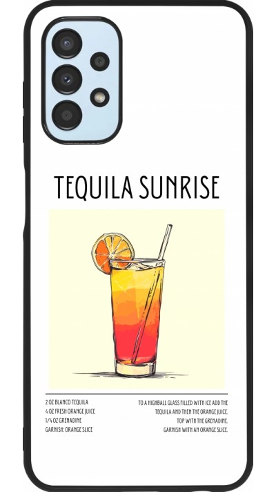 Samsung Galaxy A13 5G Case Hülle - Silikon schwarz Cocktail Rezept Tequila Sunrise