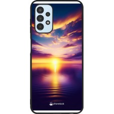 Samsung Galaxy A13 5G Case Hülle - Silikon schwarz Sonnenuntergang gelb violett