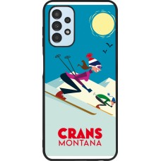 Coque Samsung Galaxy A13 5G - Silicone rigide noir Crans-Montana Ski Downhill