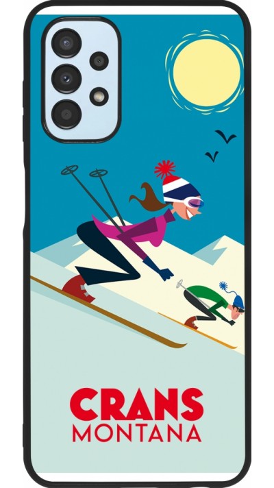 Samsung Galaxy A13 5G Case Hülle - Silikon schwarz Crans-Montana Ski Downhill