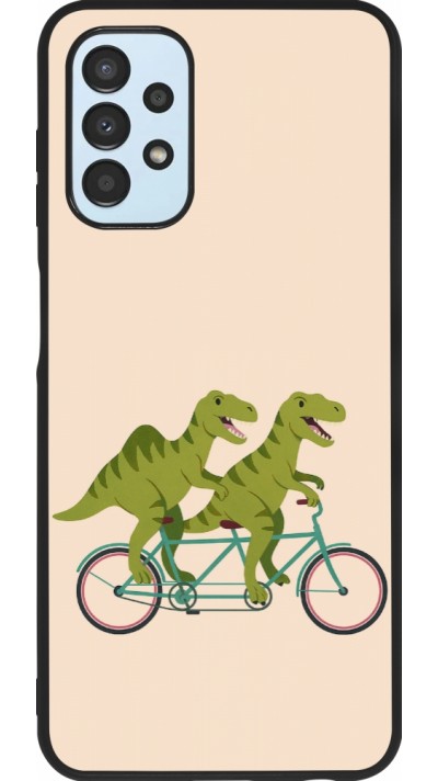 Coque Samsung Galaxy A13 5G - Silicone rigide noir Dinosaurs on bikes 2026
