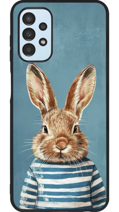 Coque Samsung Galaxy A13 5G - Silicone rigide noir Easter 2026 Rabbit navy