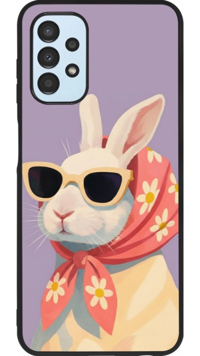 Coque Samsung Galaxy A13 5G - Silicone rigide noir Easter 2026 Rabbit with scarf