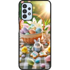 Coque Samsung Galaxy A13 5G - Silicone rigide noir Easter 2025 Panier Pâques
