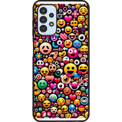 Samsung Galaxy A13 5G Case Hülle - Silikon schwarz Emoji Mix Farbe