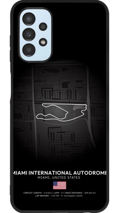 Coque Samsung Galaxy A13 5G - Silicone rigide noir F1 Track 2025 Miami