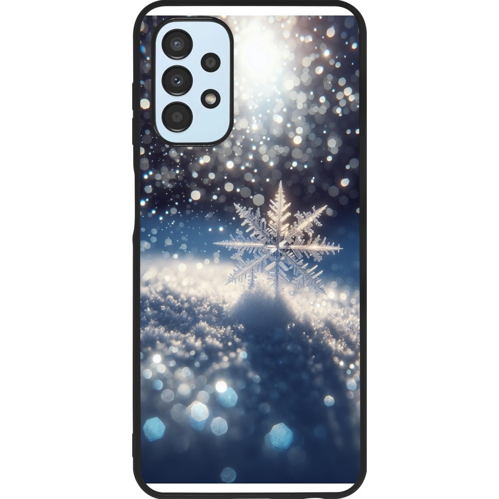 Samsung Galaxy A13 5G Case Hülle - Silikon schwarz Schneeflocke Solar Glanz