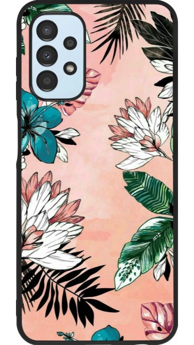 Coque Samsung Galaxy A13 5G - Silicone rigide noir Flowers Artprint