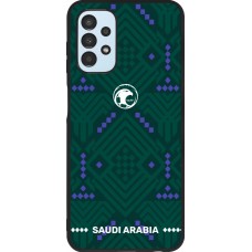 Coque Samsung Galaxy A13 5G - Silicone rigide noir Maillot de football Arabie saoudite 2026 personnalisable