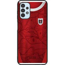 Coque Samsung Galaxy A13 5G - Silicone rigide noir Maillot de football Autriche personnalisable