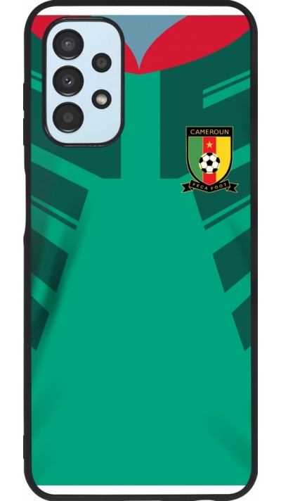Coque Samsung Galaxy A13 5G - Silicone rigide noir Maillot de football Cameroun 2022 personnalisable