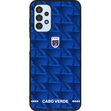 Coque Samsung Galaxy A13 5G - Silicone rigide noir Maillot de football Cap-Vert 2026 personnalisable