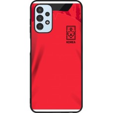Coque Samsung Galaxy A13 5G - Silicone rigide noir Maillot de football Corée du Sud 2022 personnalisable
