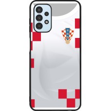 Coque Samsung Galaxy A13 5G - Silicone rigide noir Maillot de football Croatie 2022 personnalisable
