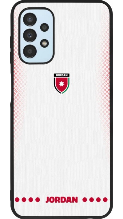 Coque Samsung Galaxy A13 5G - Silicone rigide noir Maillot de football Jordanie 2026 personnalisable