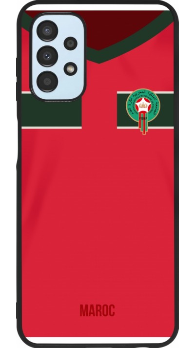 Samsung Galaxy A13 5G Case Hülle - Silikon schwarz Marokko 2022 personalisierbares Fussballtrikot