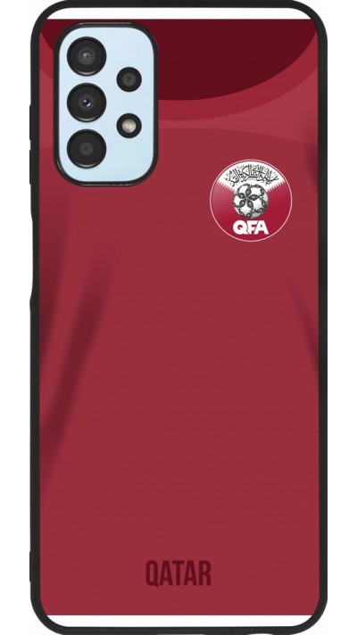 Samsung Galaxy A13 5G Case Hülle - Silikon schwarz Katar 2022 personalisierbares Fussballtrikot