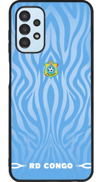 Coque Samsung Galaxy A13 5G - Silicone rigide noir Maillot de football RD Congo 2026 personnalisable