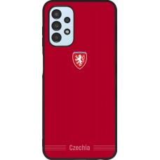 Coque Samsung Galaxy A13 5G - Silicone rigide noir Maillot de football Répuplique Tchèque 2026 personnalisable