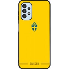 Coque Samsung Galaxy A13 5G - Silicone rigide noir Maillot de football Suède 2026 personnalisable