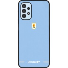Coque Samsung Galaxy A13 5G - Silicone rigide noir Maillot de football Uruguay 2026 personnalisable