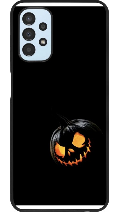 Coque Samsung Galaxy A13 5G - Silicone rigide noir Halloween 2023 discreet pumpkin