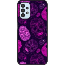 Samsung Galaxy A13 5G Case Hülle - Silikon schwarz Halloween 2023 pink skulls