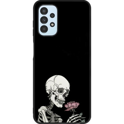 Samsung Galaxy A13 5G Case Hülle - Silikon schwarz Halloween 2023 rose and skeleton